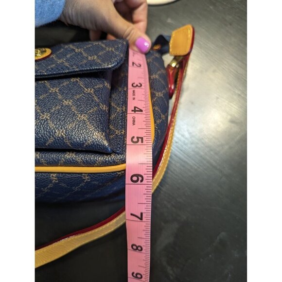 RIONI SIGNATURE Navy blue small POCKET PURSE CROSSBODY BAG - Picture 15 of 16